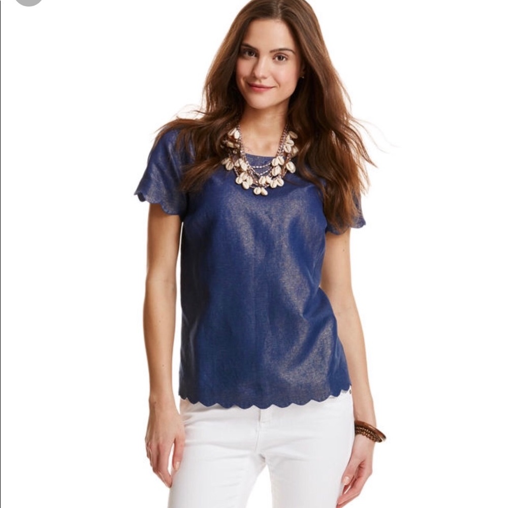 Vineyard Vines Scalloped Top